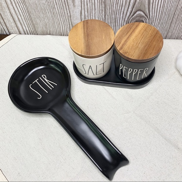 NWT🖤Rae Dunn “STIR” Black Spoon 🥄 Rest - Picture 4 of 6